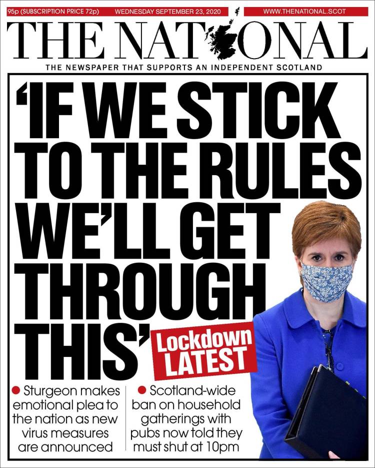 Portada de The National (Reino Unido)