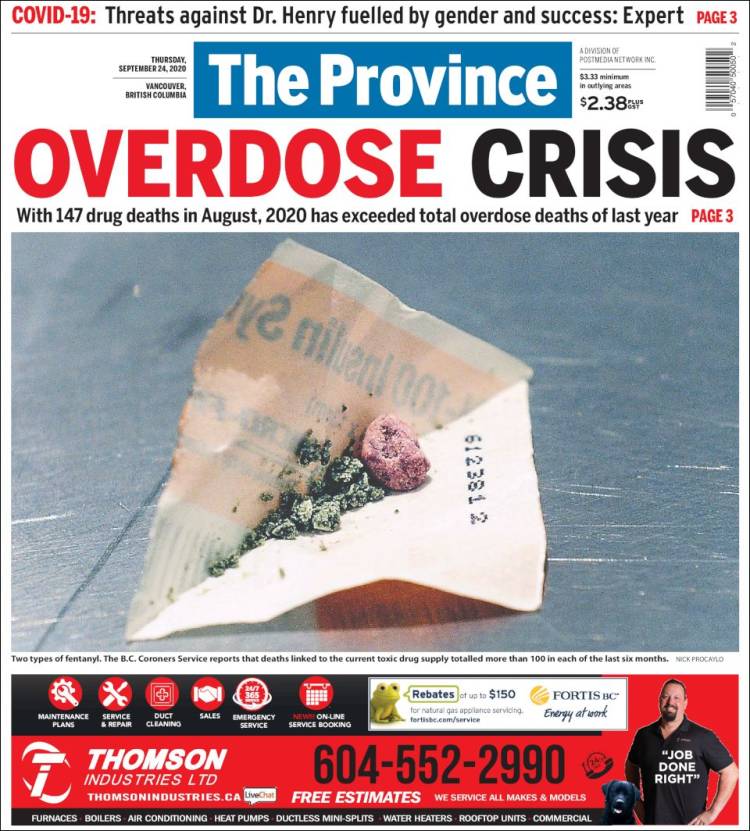 Portada de The Province (Canadá)