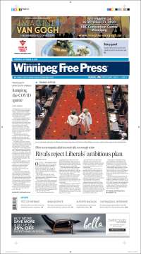 Portada de Winnipeg Free Press (Canadá)