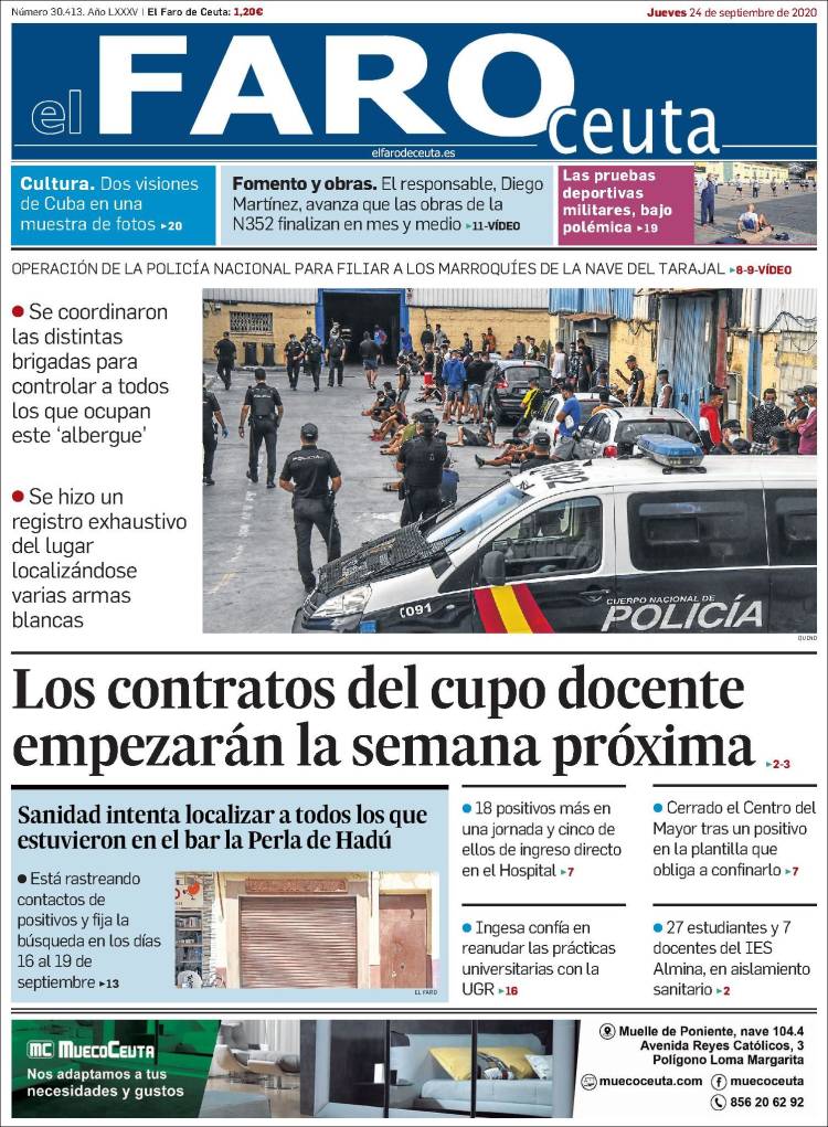 Portada de El Faro de Ceuta (Espa&ntilde;a)