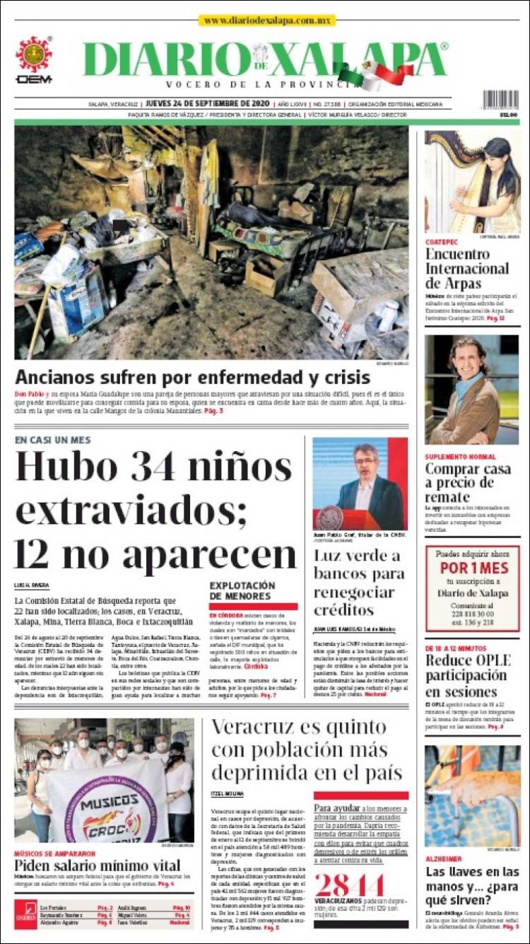 Portada de Diario de Xalapa (M&eacute;xico)