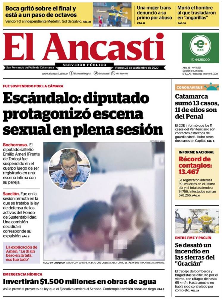 Portada de El Ancasti (Argentina)