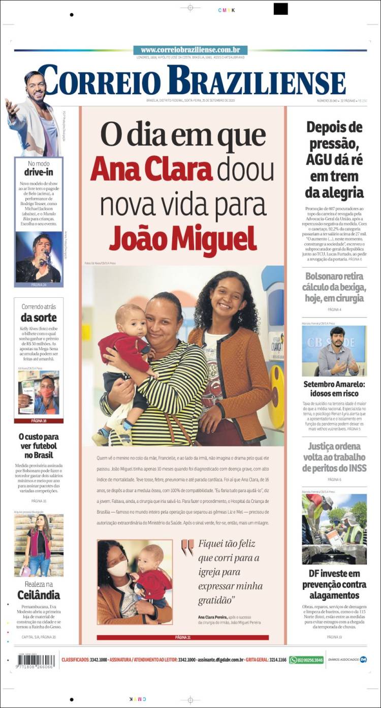 Portada de Correio Braziliense (Brasil)