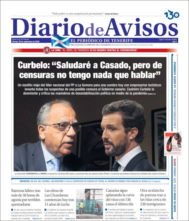 Portada de Diarios de Avisos (Espa&ntilde;a)