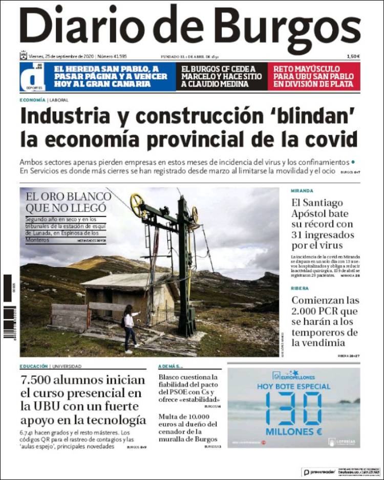 Portada de Diario de Burgos (Espa&ntilde;a)