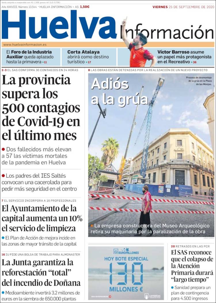 Portada de Huelva Información (Espa&ntilde;a)