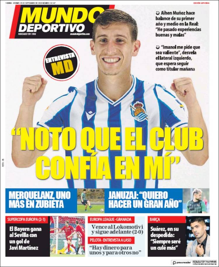 Portada de Mundo Deportivo Gipuzkoa (Espa&ntilde;a)