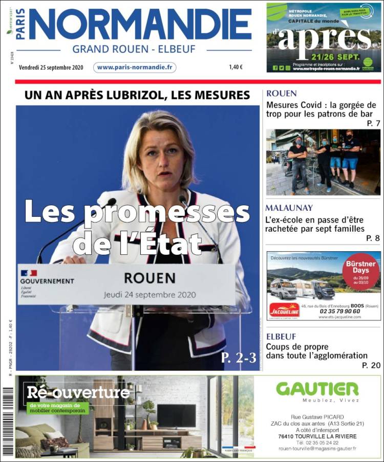 Portada de Paris Normandie (Francia)