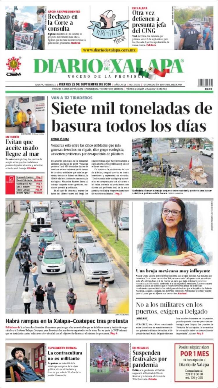 Portada de Diario de Xalapa (Mexico)