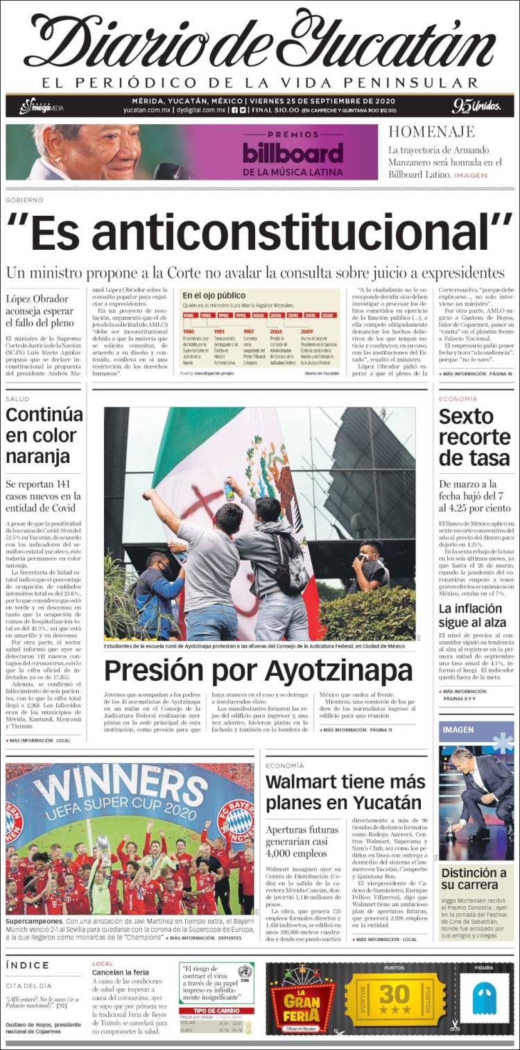 Portada de Diario de Yucatán (Mexico)