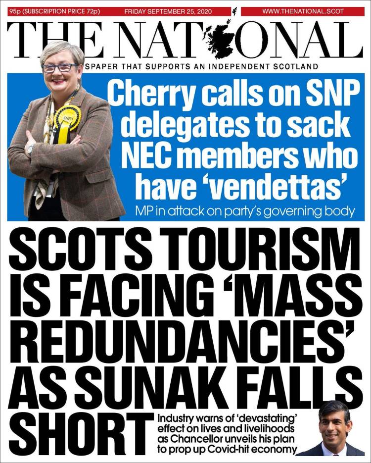 Portada de The National (Reino Unido)