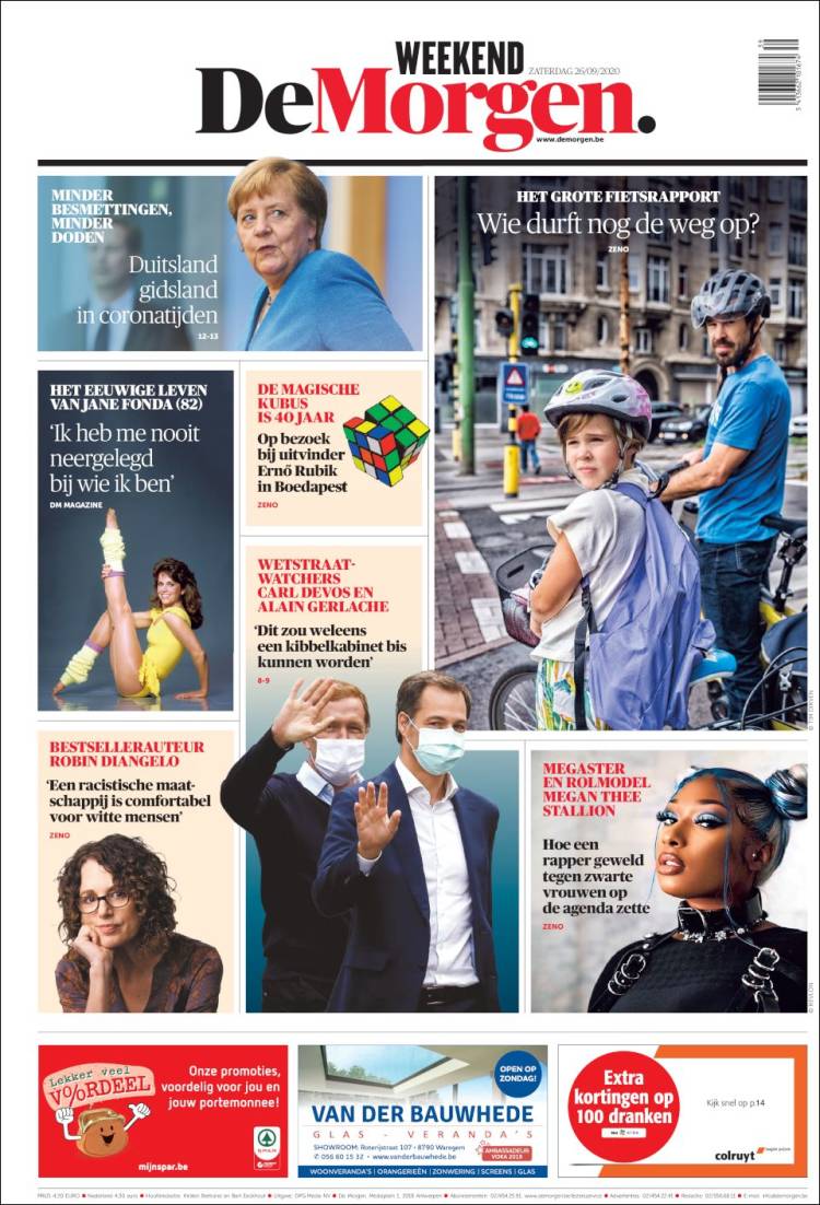 Portada de De Morgen (B&eacute;lgica)