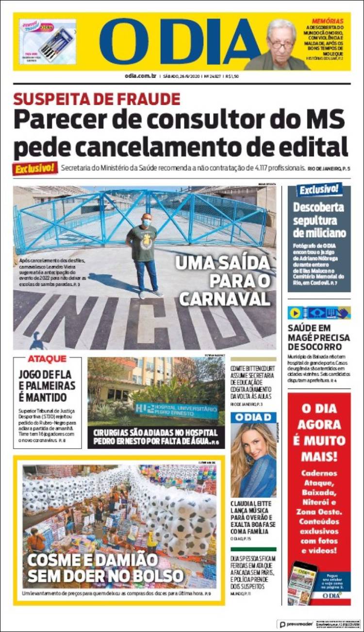 Portada de O Dia (Brasil)