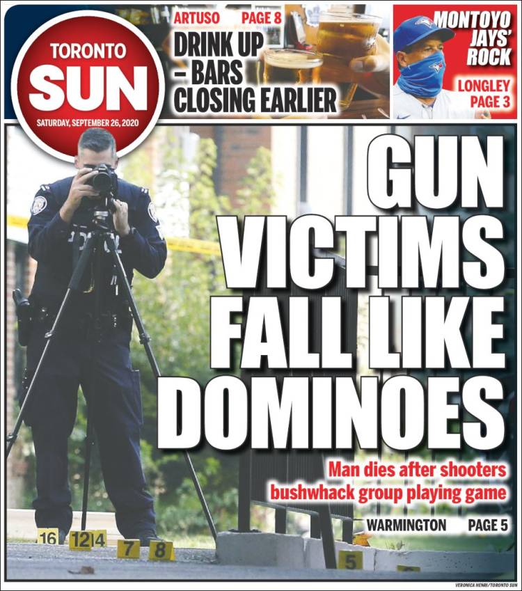 Portada de The Toronto Sun (Canad&aacute;)