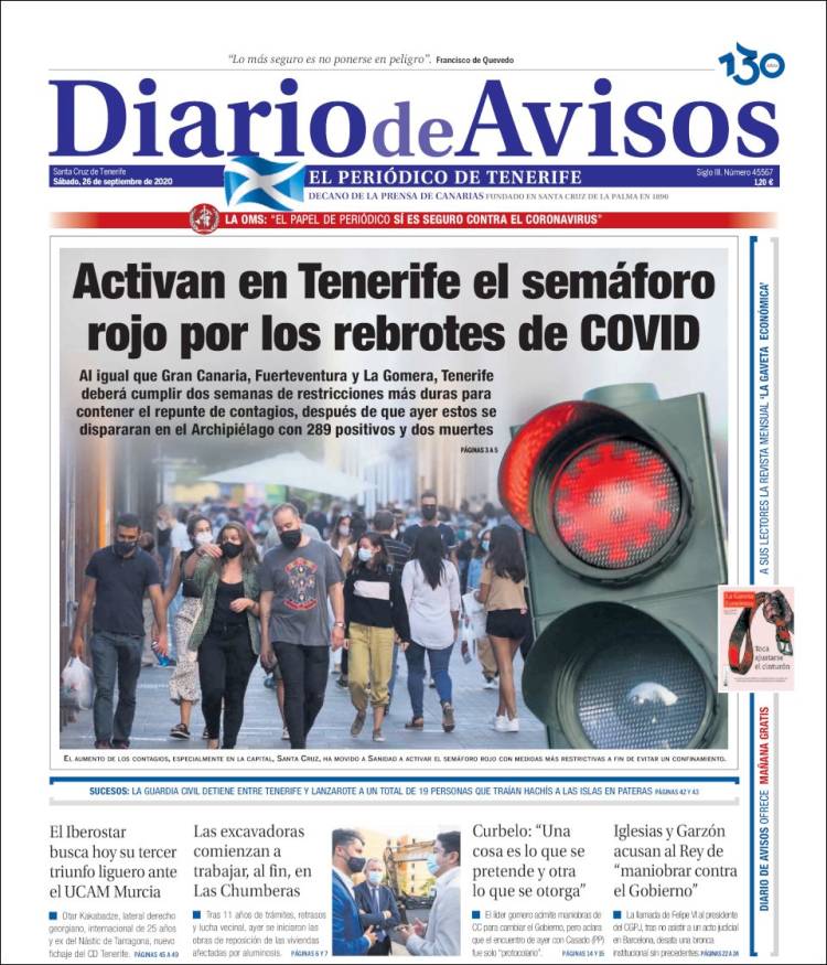 Portada de Diarios de Avisos (Espa&ntilde;a)