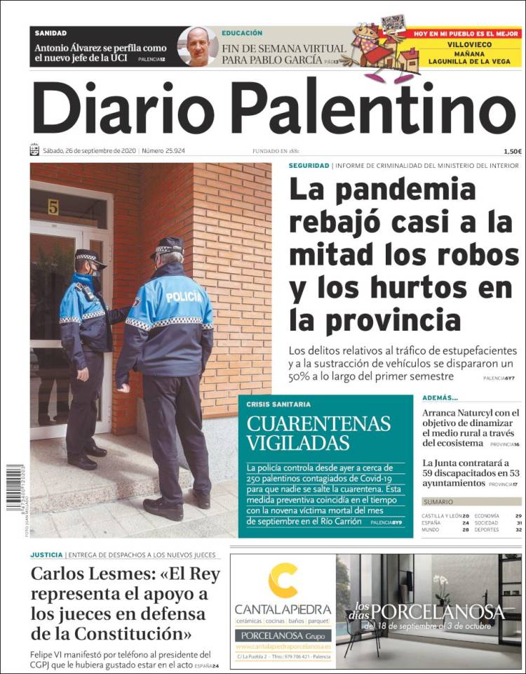 Portada de Diario Palentino (Espa&ntilde;a)