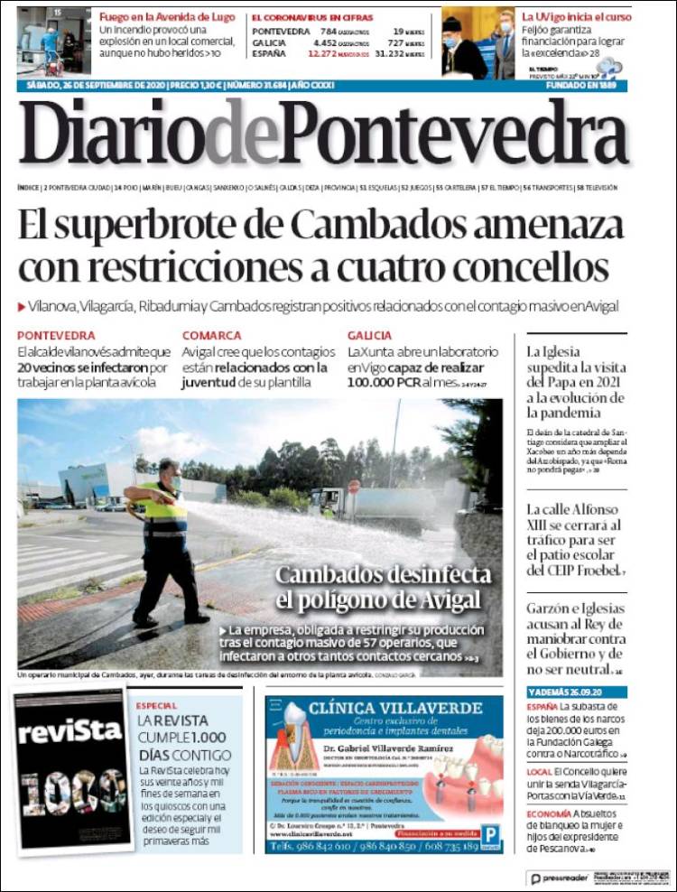 Portada de Diario de Pontevedra (Espa&ntilde;a)