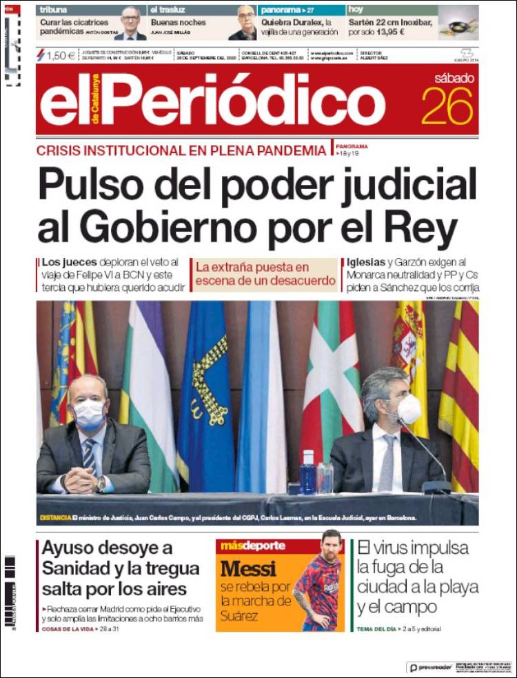Portada de El Periódico (Espa&ntilde;a)