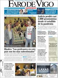 Portada de El Faro de Vigo - Ourense (Espa&ntilde;a)