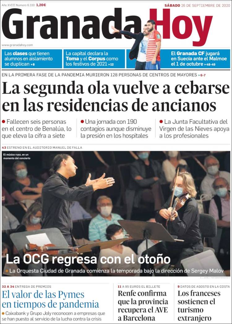 Portada de Granada Hoy (Espa&ntilde;a)