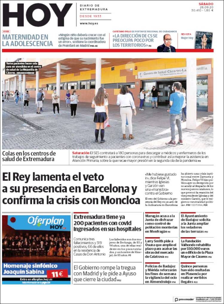 Portada de Hoy - Badajoz (Espa&ntilde;a)