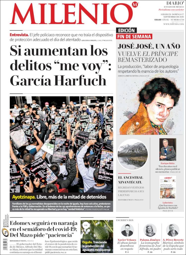 Portada de Milenio - Estado de México (M&eacute;xico)
