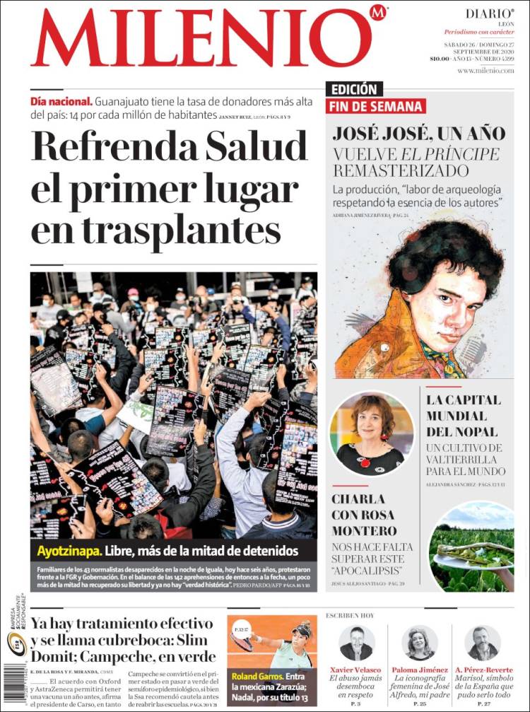 Portada de Milenio de León (M&eacute;xico)