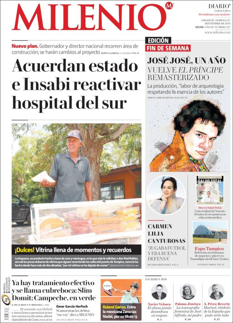 Portada de Milenio - Tamaulipas (M&eacute;xico)