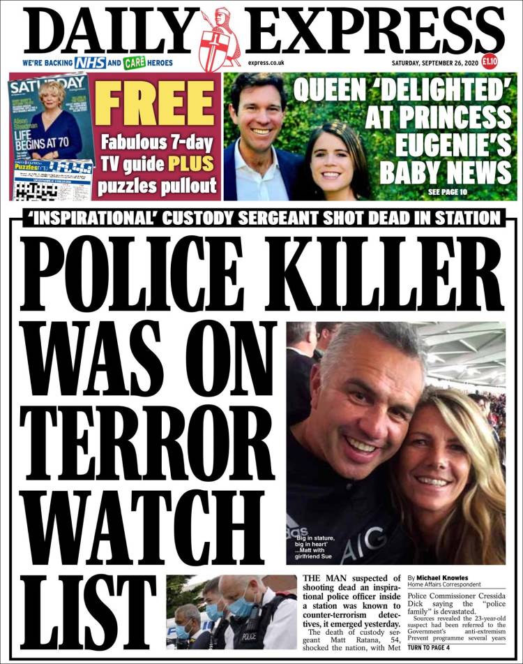 Portada de Daily Express (Reino Unido)