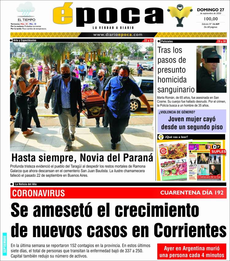 Portada de Diario Época (Argentina)