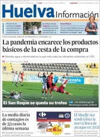 Portada de Huelva Información (España)