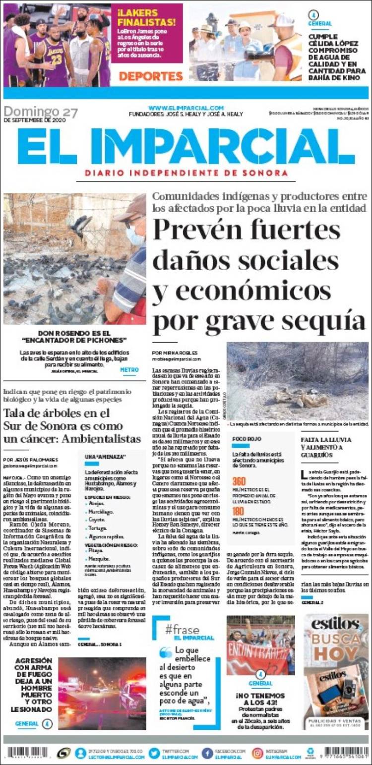 Portada de El Imparcial (México)