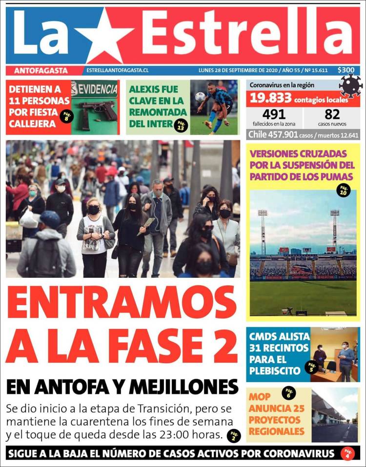 Portada de La Estrella del Norte (Chile)