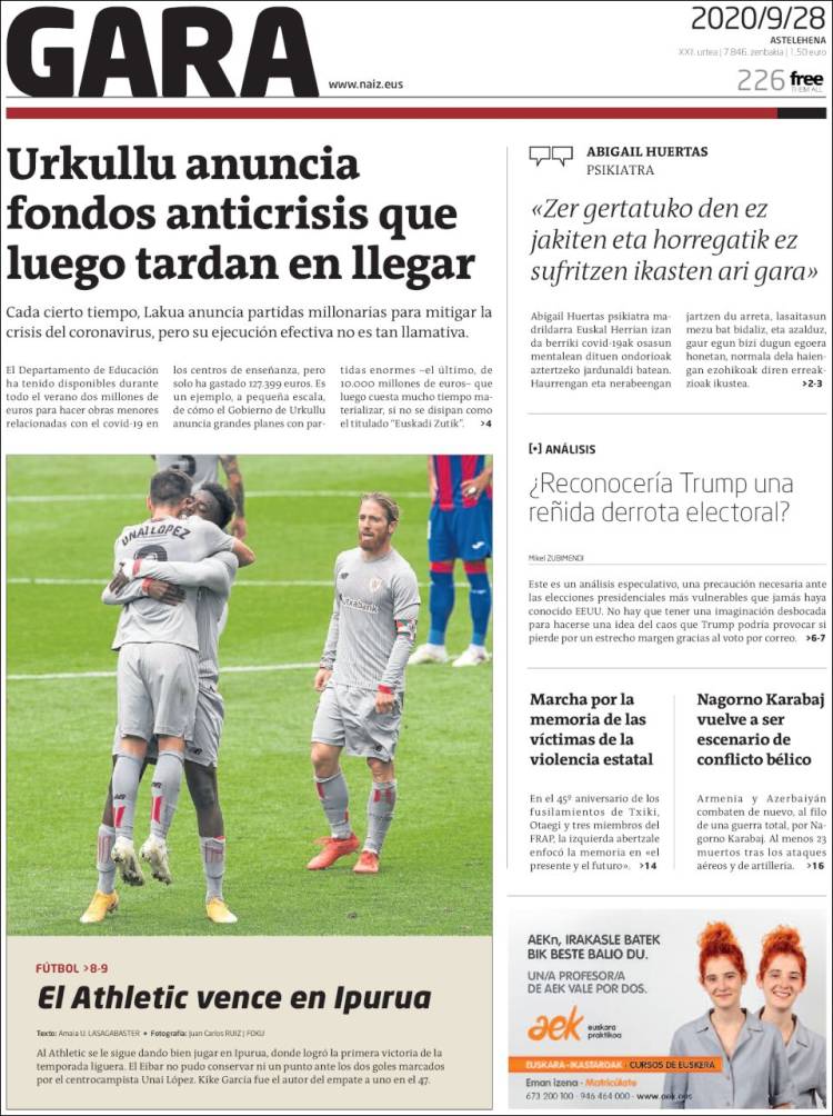 Portada de Gara (Espa&ntilde;a)