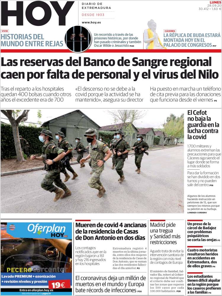 Portada de Hoy - Caceres (Espa&ntilde;a)