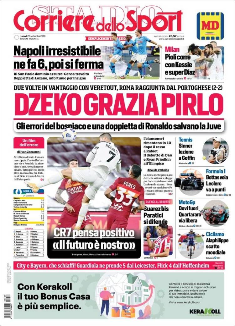 Portada de Corriere dello Sport (Italia)