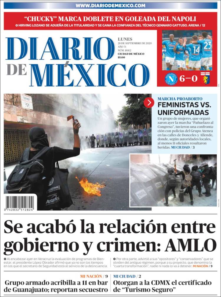 Portada de Diario de México (Mexico)