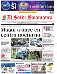 Portada de El Sol de Salamanca (México)