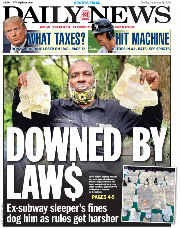 Portada de Daily News - New York (USA)