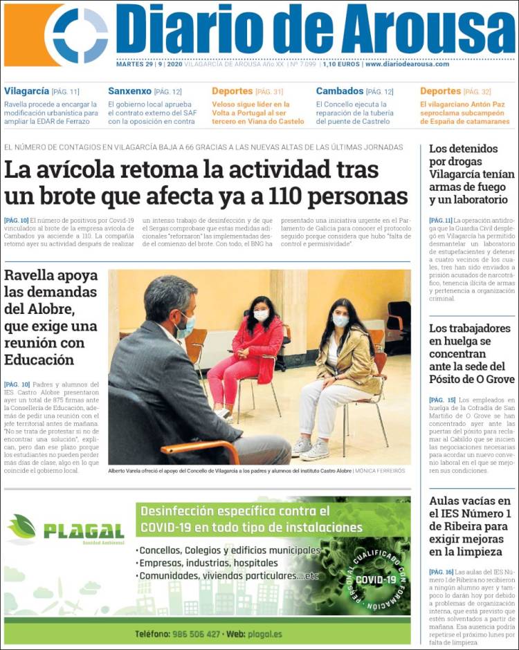 Portada de Diario de Arousa (España)