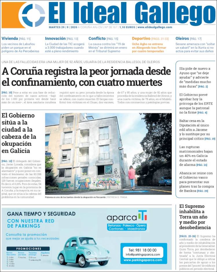 Portada de Diario de Ferrol (España)