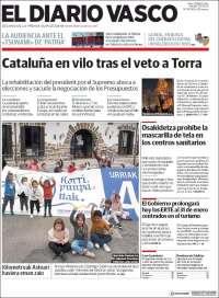 Portada de Diario Vasco (España)