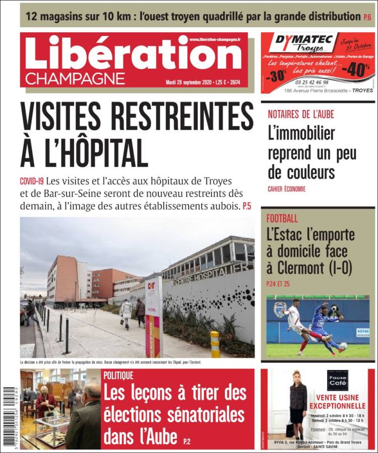 Portada de Libération Champagne (Francia)