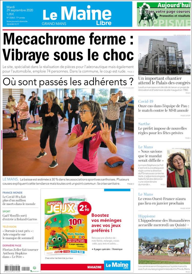 Portada de Le Maine Libre (Francia)