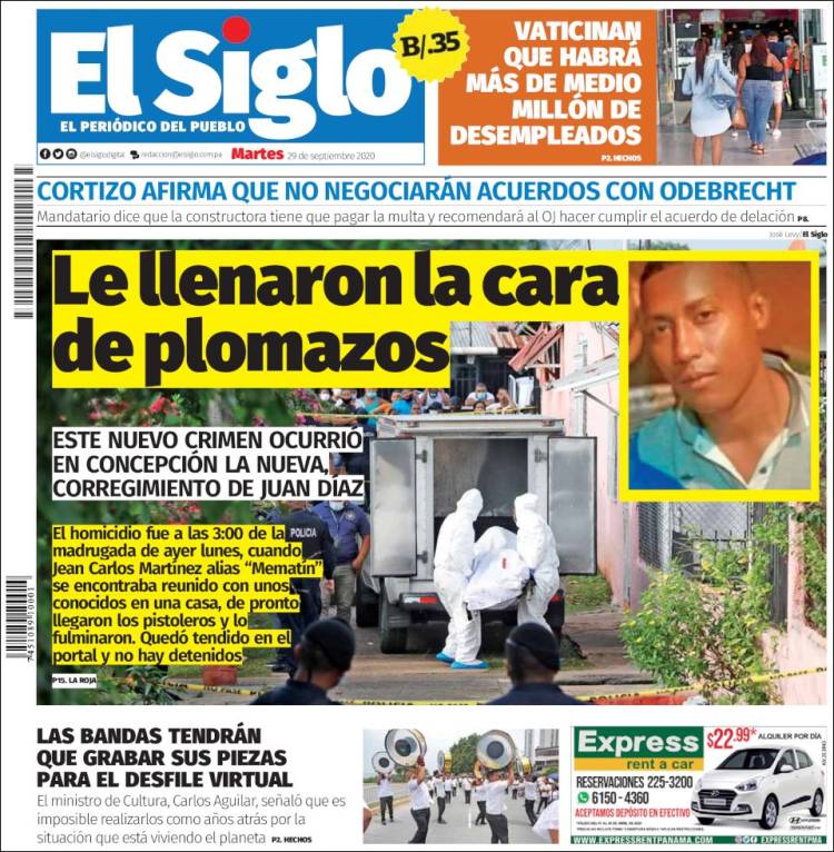 Portada de El Siglo (Panam&aacute;)