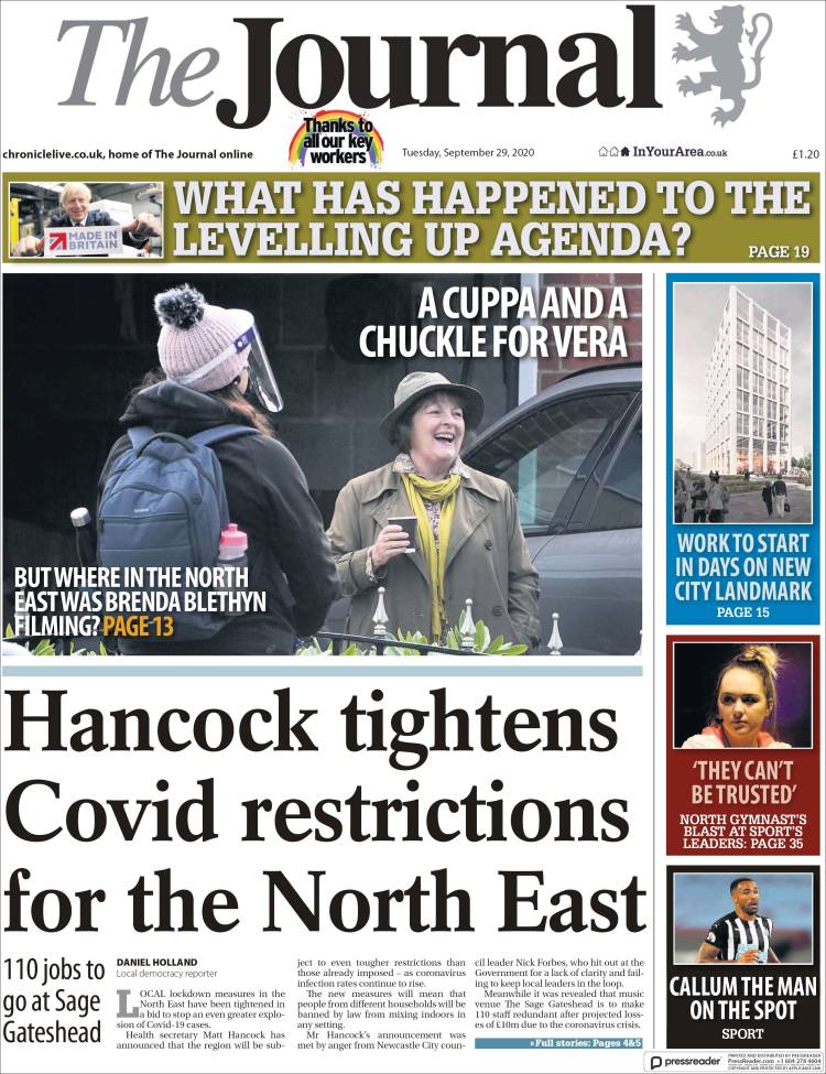 Portada de The Journal (Reino Unido)