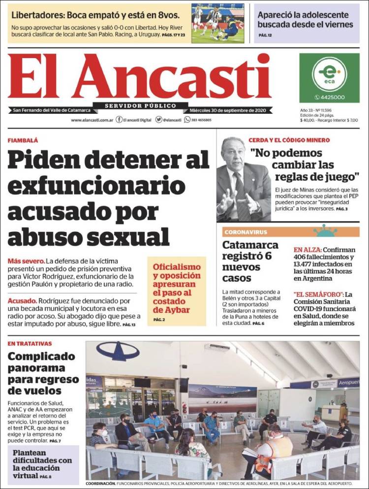 Portada de El Ancasti (Argentina)