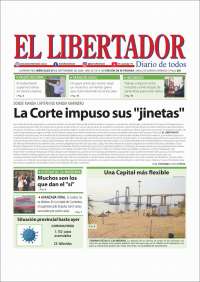Portada de Diario El Libertador (Argentina)