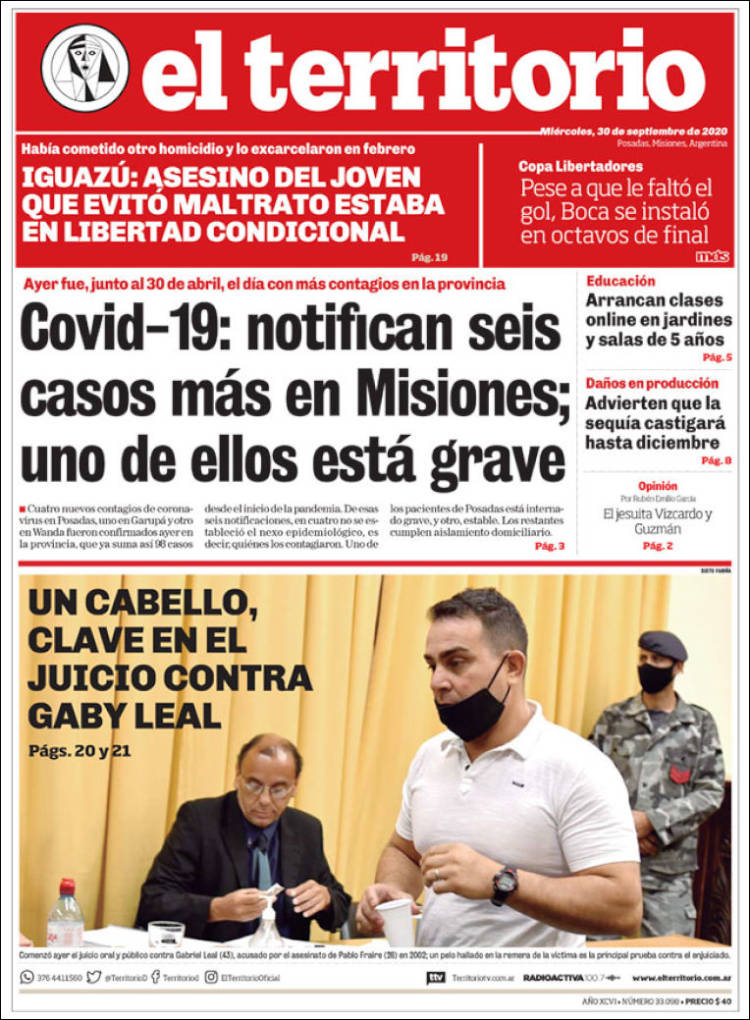 Portada de El Territorio (Argentina)