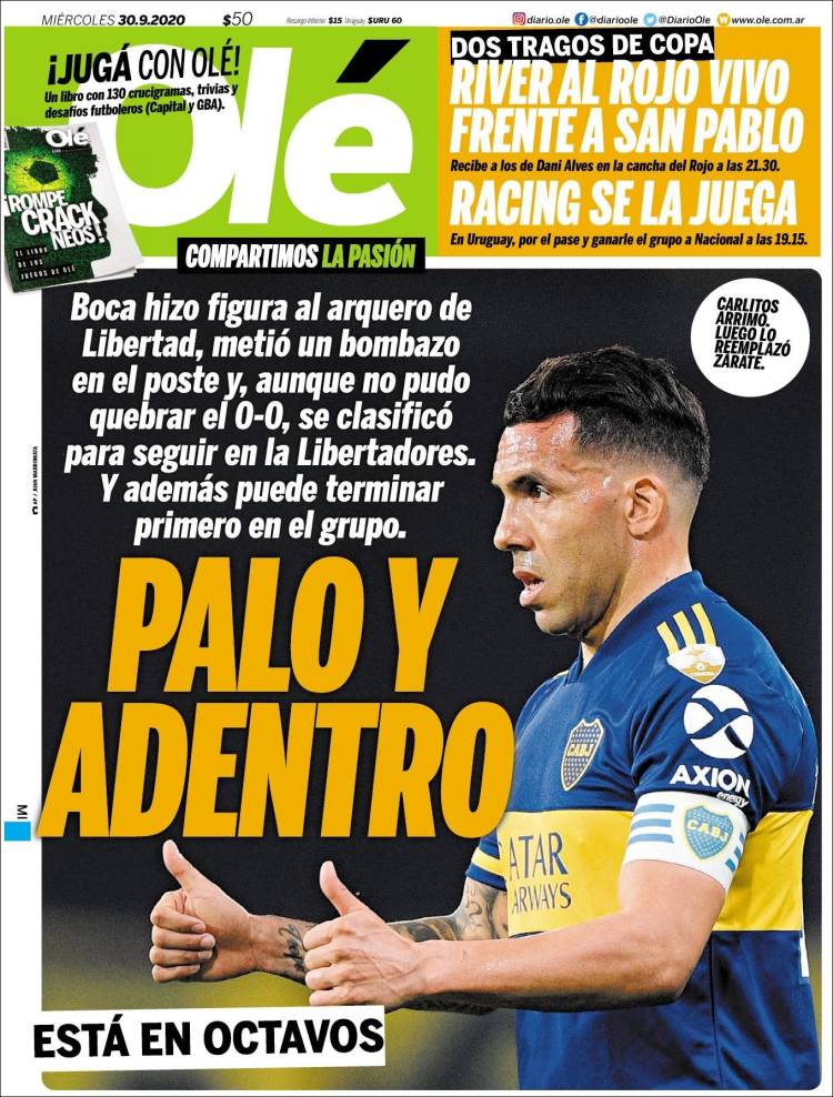 Portada de Olé (Argentina)